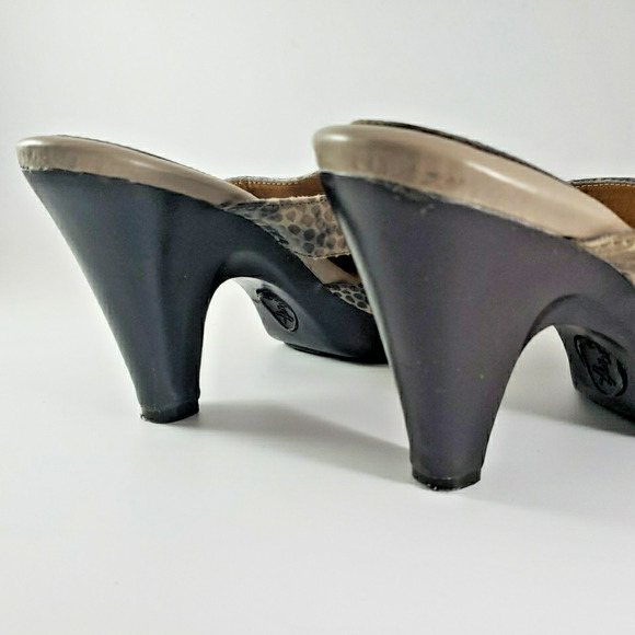 Euro Soft by Sofft Shoes Women's 9M Heels Open Toe Reptile Snake-Skin Pattern - Picture 8 of 8